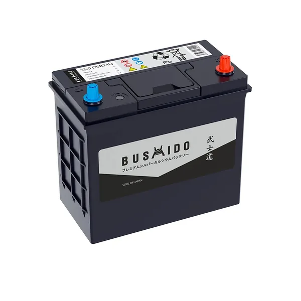 Аккумулятор BUSHIDO SJ 70B24L 55 Ач 500 А (JIS), обратная полярность