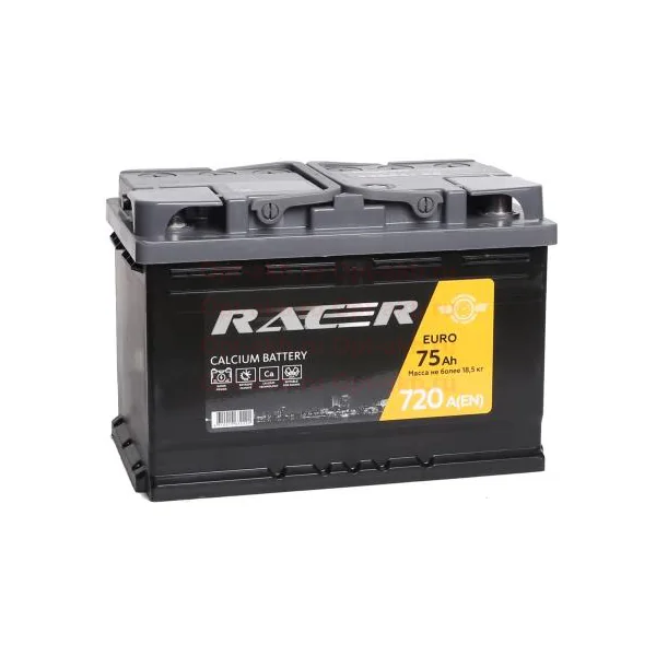 Аккумулятор RACER GT 75 Ач 720 А (EN), обратная полярность, LN3