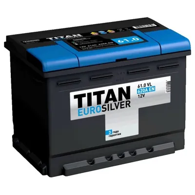 Аккумулятор TITAN Euro Silver 61 Ач 600 А (EN), обратная полярность, LN2