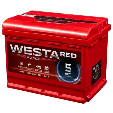 Аккумулятор WESTA Red 60 Ач 640 А (EN), обратная полярность, LN2