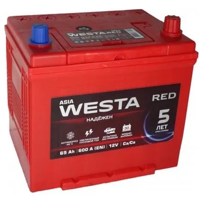 Аккумулятор WESTA RED 65 Ач 600 А (EN), обратная полярность, D23
