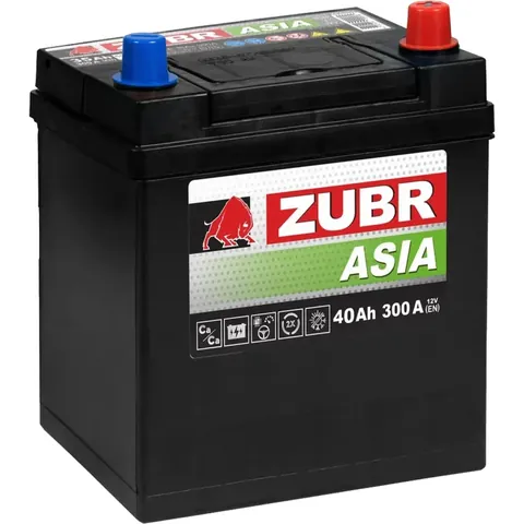 Аккумулятор ZUBR Premium Asia 40 Ач 300 А (EN), обратная полярность, B19