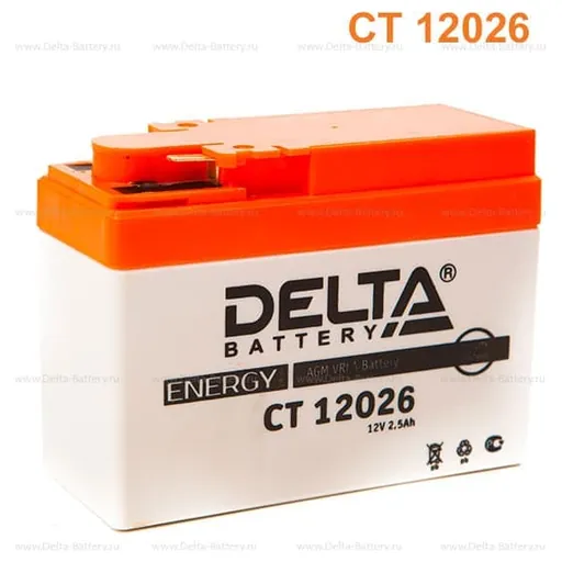 Аккумулятор DELTA YTR4A-BS 2.5 Ач 45 А (EN), обратная полярность, YTX4L