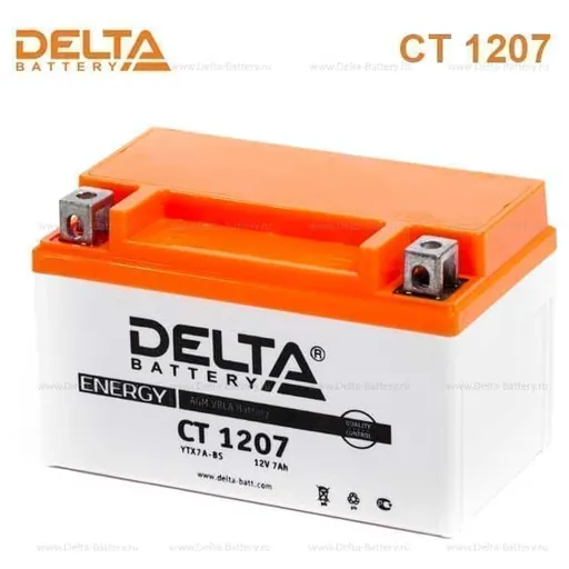 Аккумулятор DELTA 7 Ач 105 А (EN), обратная полярность, YTX7A