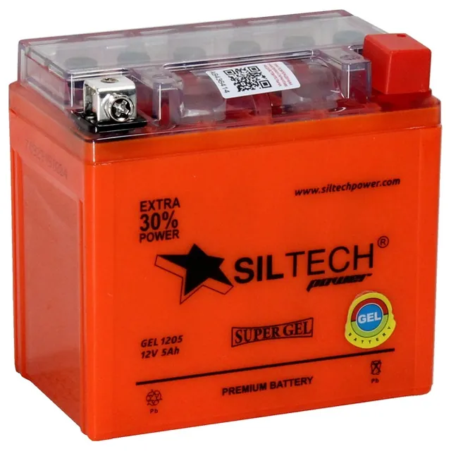Аккумулятор SILTECH YTX5L-BS 5 Ач 80 А (EN), обратная полярность